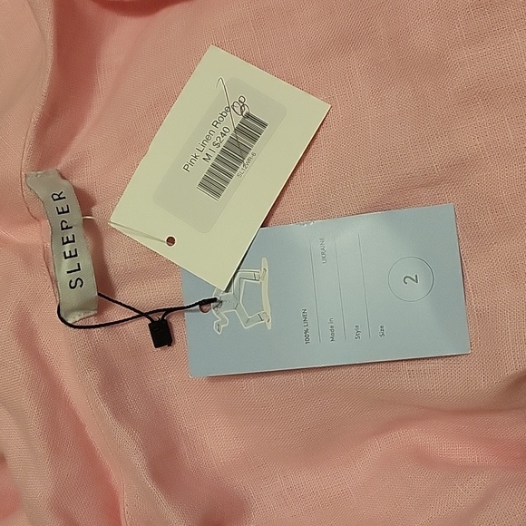 Sleeper Linen Pink Robe NWT - Picture 6 of 6